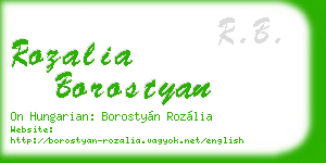 rozalia borostyan business card